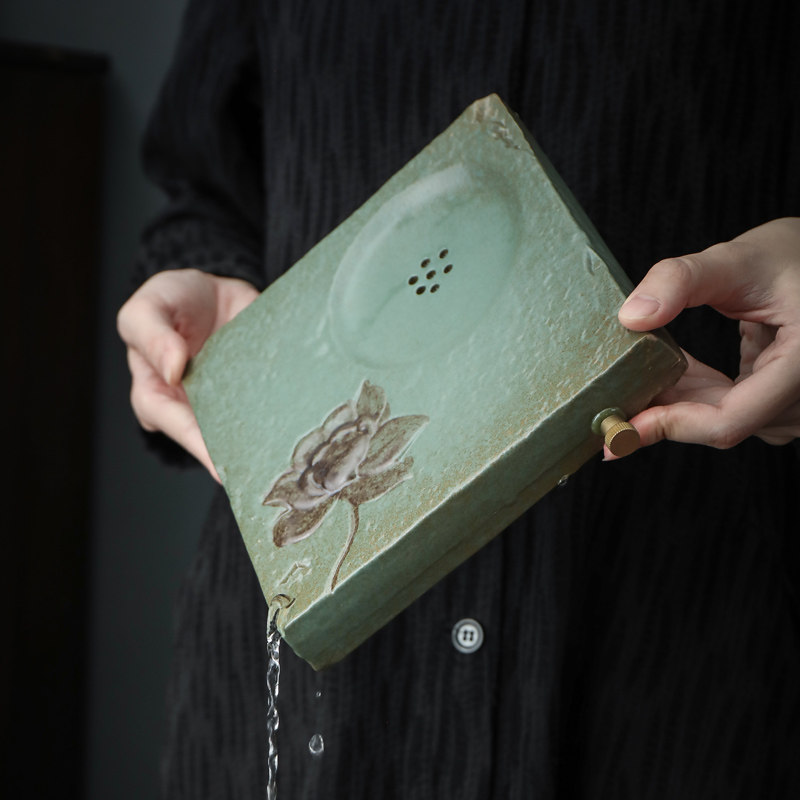 陶瓷壶承干泡台粗茶具托盘呈茶承壶大号储水茶托