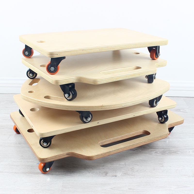 软包木质滑板车早教感统训练训练器器材前庭平衡感统训练器材