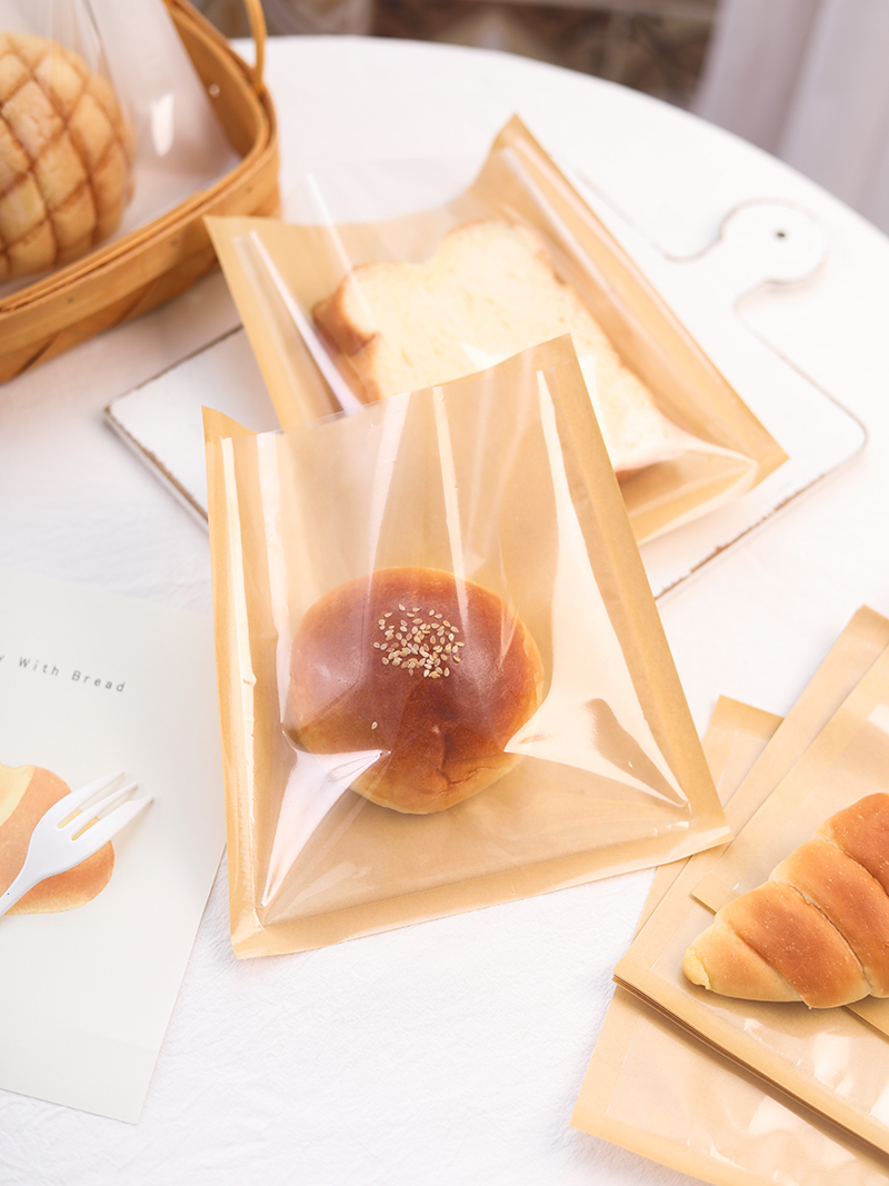 吐司面包包袋欧包三明治包装防油纸袋机封袋透明点心包装盒