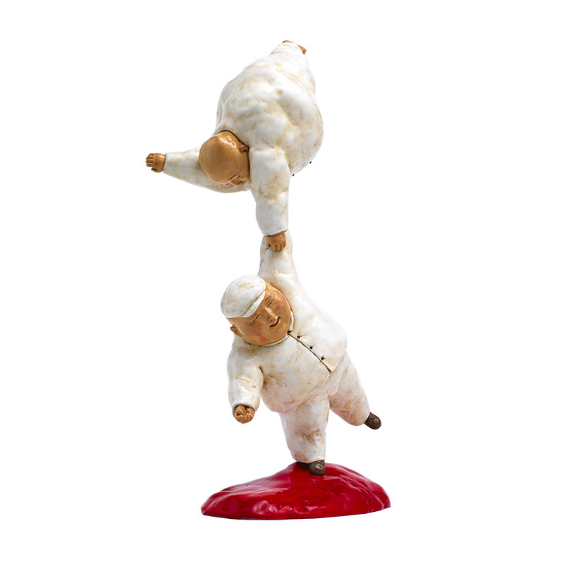 稀奇艺术限量玻璃钢雕塑瞿广鸡犬升天现代摆件