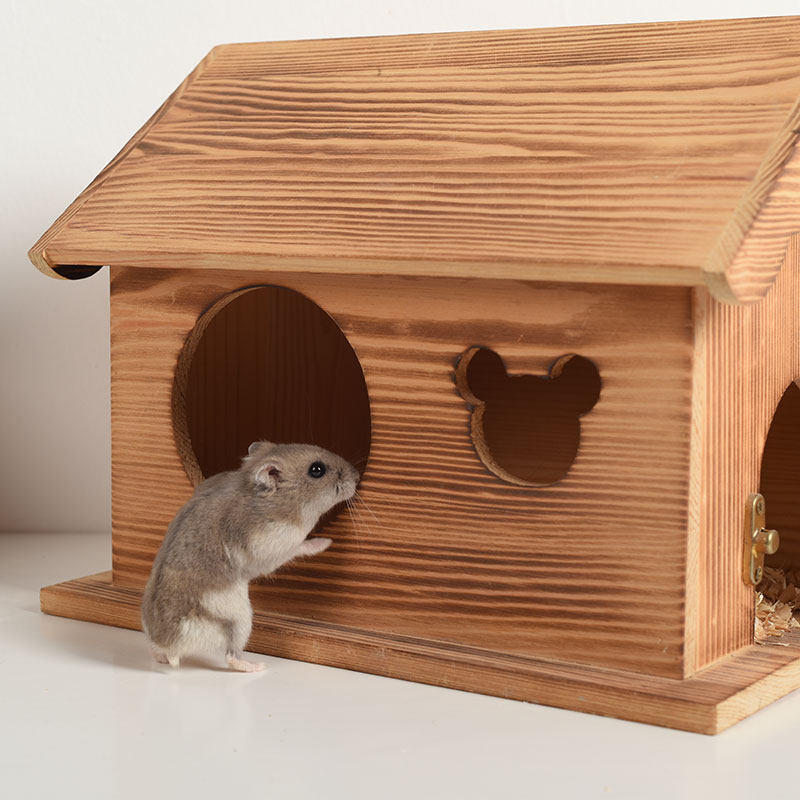 木质仓鼠鼠窝实木龙猫松鼠小木屋保暖蜜袋小宠窝