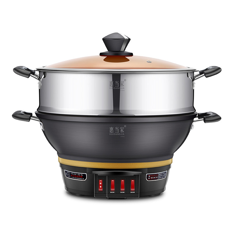 惠当家铸铁加厚电炒锅电锅多功能锅
