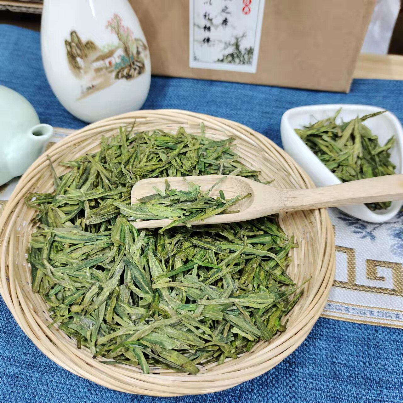 婄更2022明前春茶三江侗族高山龙井扁茶豆香特色产区绿茶