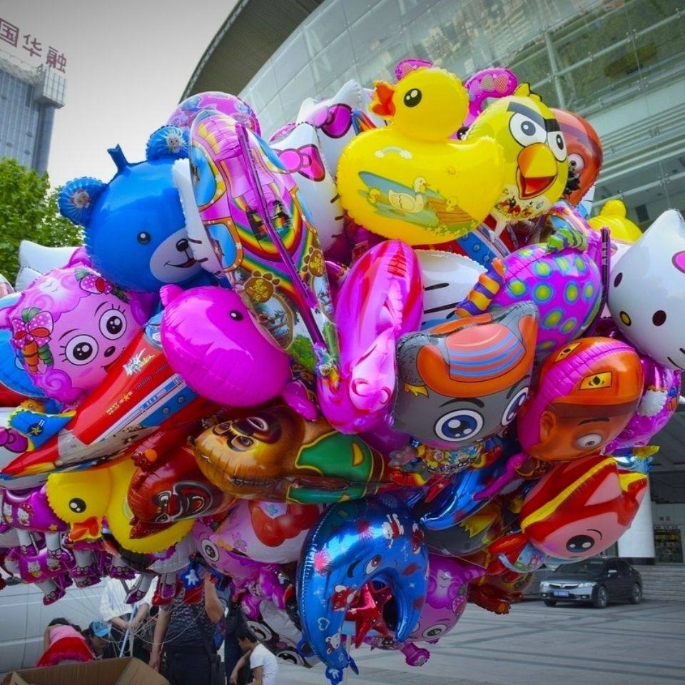 气球公园街边摆摊升空儿童卡通飘空造型小红飘空气球