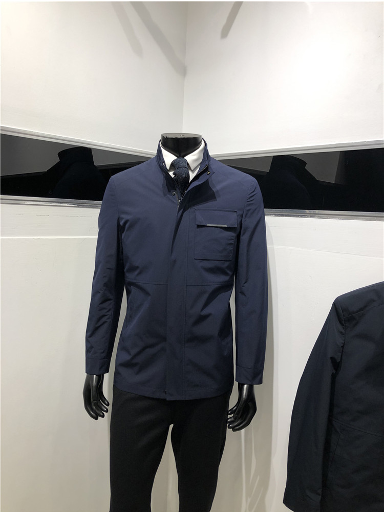 LENZON领佐专柜款男士立领短款夹克外套日常休闲春秋上衣轻商务