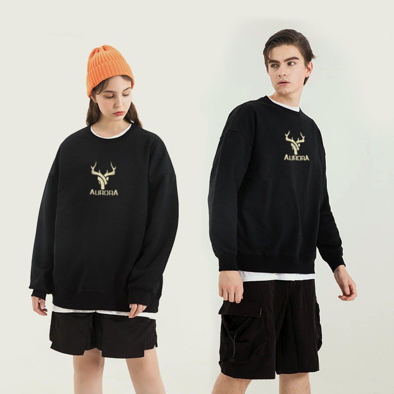 大淘人折扣商城 男装 圆领卫衣男士情侣装秋冬季休闲薄款无帽宽松上衣