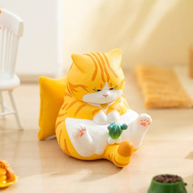 盯裆猫盲盒第三代空想造物不二二马大叔可爱猫铃铛潮玩盲盒