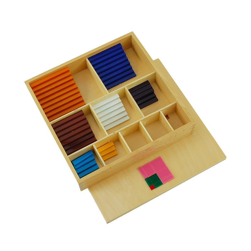 幼儿园早教蒙氏蒙特蒙台梭利五倍数串珠十项式平方板蒙式数学教具