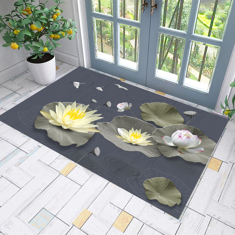 北欧免洗钢化玻璃地踏脚垫门垫玄关脚踏门厅地垫地垫