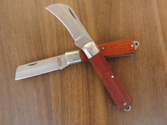 电工外贸库存老货木柄刀直刃弯电线电缆剥皮多用电工刀