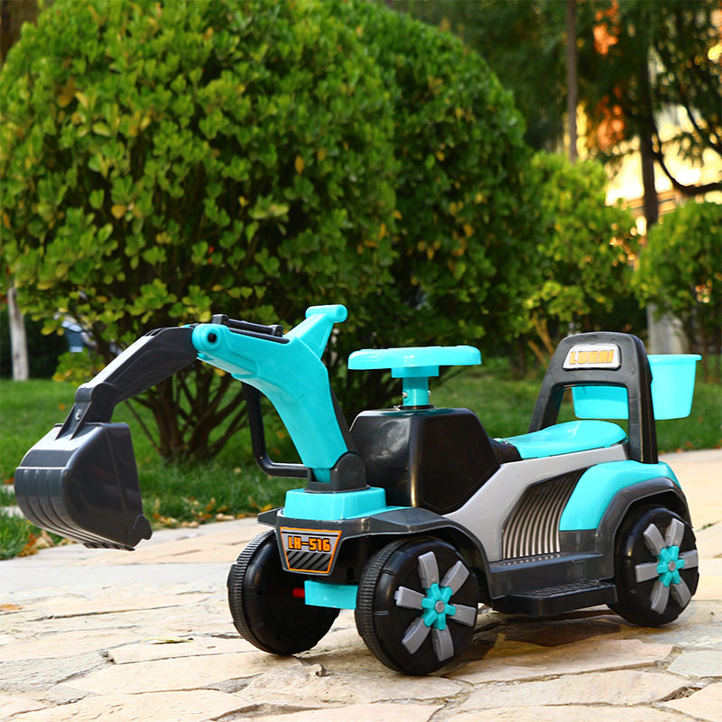 儿童挖掘机电动可坐人男孩玩具车挖土机可骑充电大型电动