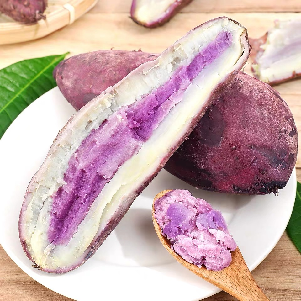 冰淇淋番薯红薯一点红番薯农家自种花心板栗粉糯紫薯地瓜现挖新鲜