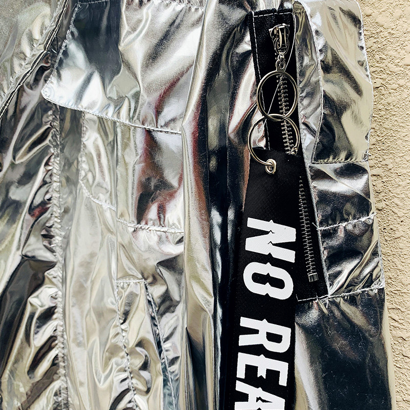 这就就是街舞反光外套比赛演出服银色齐舞表演民族服装