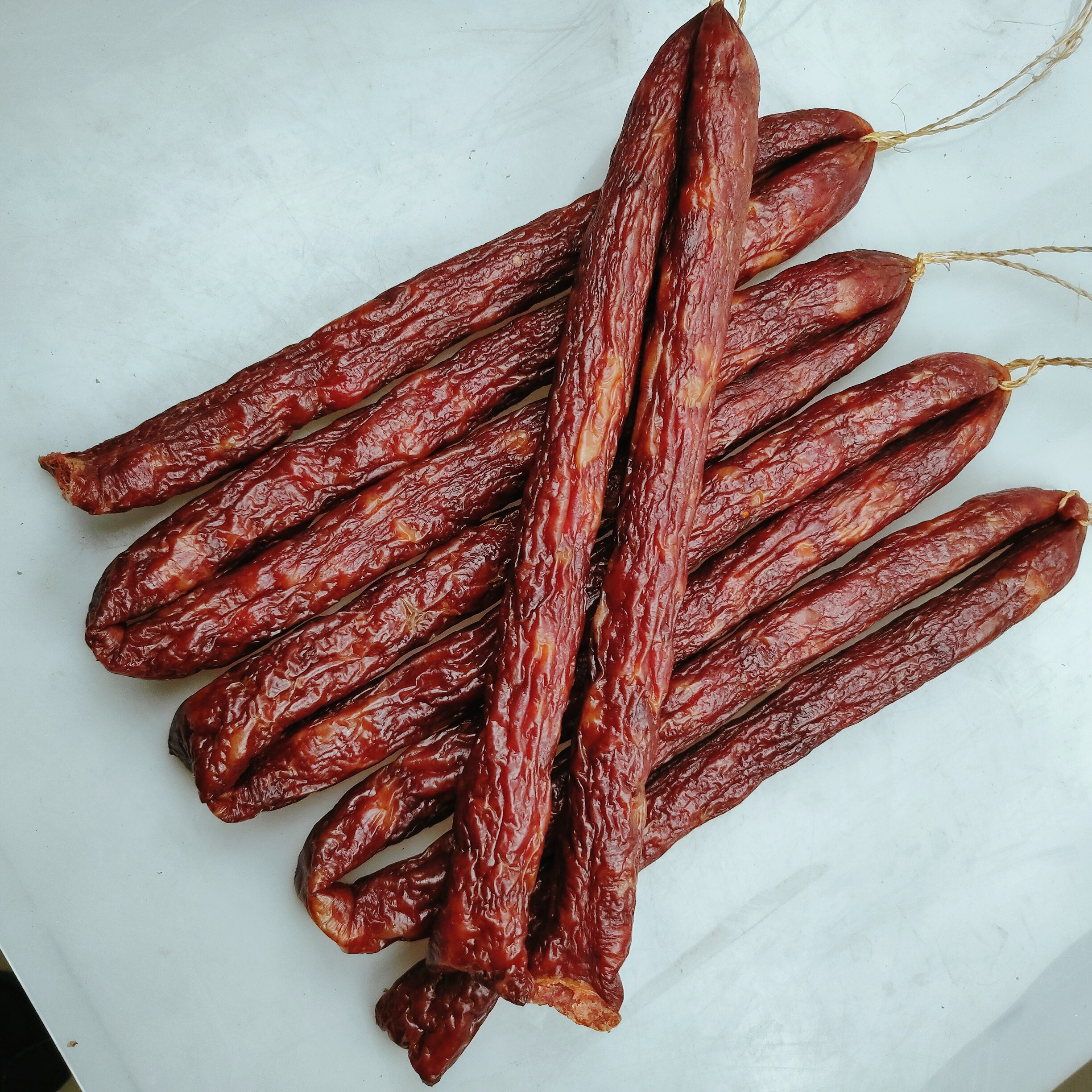 烟熏传统工艺手工古法食品麻辣香肠腊肠腊肉香肠