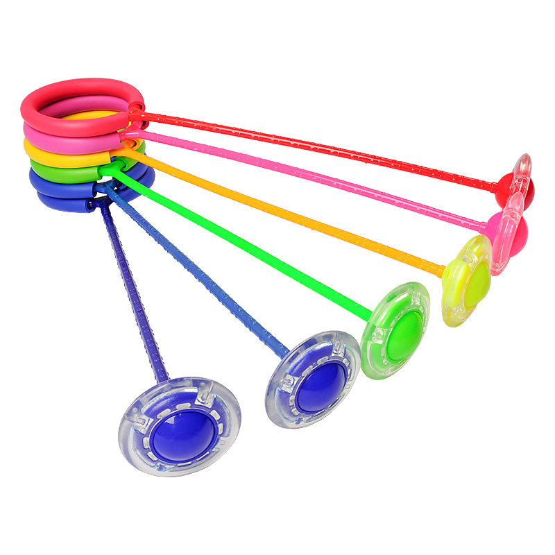 跳跳球儿童玩具闪光跳溜溜球套脚环夜光旋转跳跳圈单脚甩腿转转球