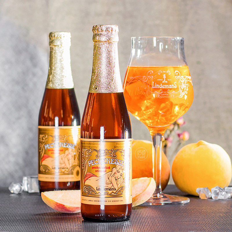 比利时进口林德曼桃子250ml6瓶精酿果味啤酒lindemans啤酒