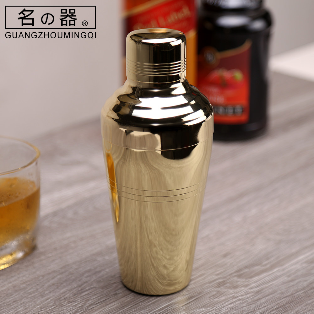 调酒酒壶镀金日式510ml酒器鸡尾酒洋酒酒吧调酒师调酒器