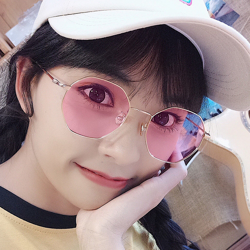感光变色眼镜太阳镜防紫外线近视墨镜度数韩版潮粉色太阳眼镜