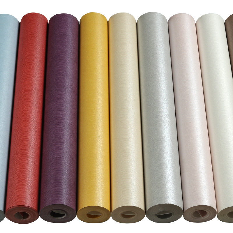 蚕丝纹无纺布壁纸素色现代简约卧室客厅背景墙纯色竖条纹墙纸北欧