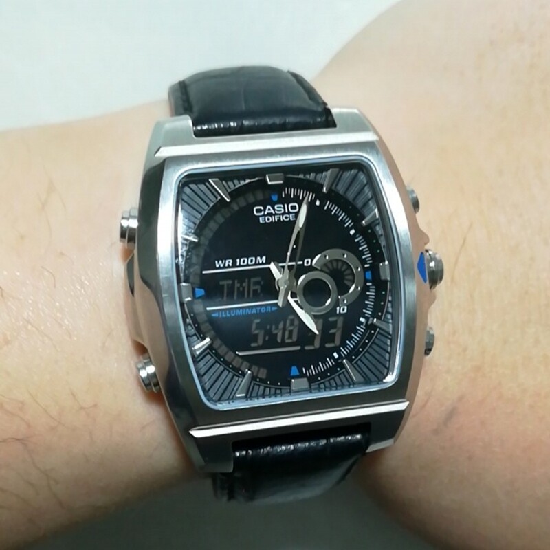 海外代购正品casio卡西欧男表edifice多功能双显手表日韩腕表