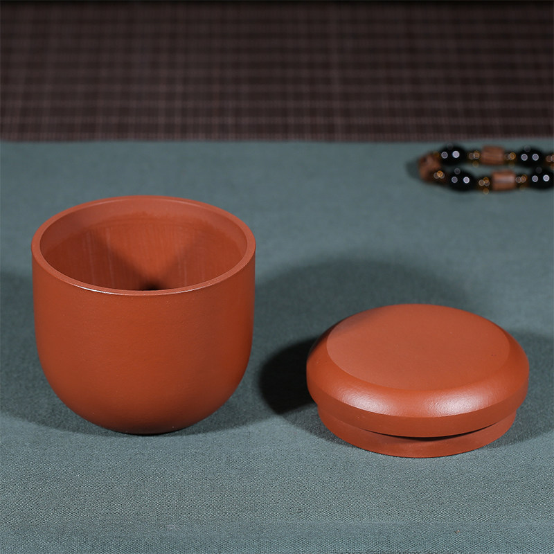 小号紫砂茶缸纯全手工精品迷你旅行便携存储茶叶罐