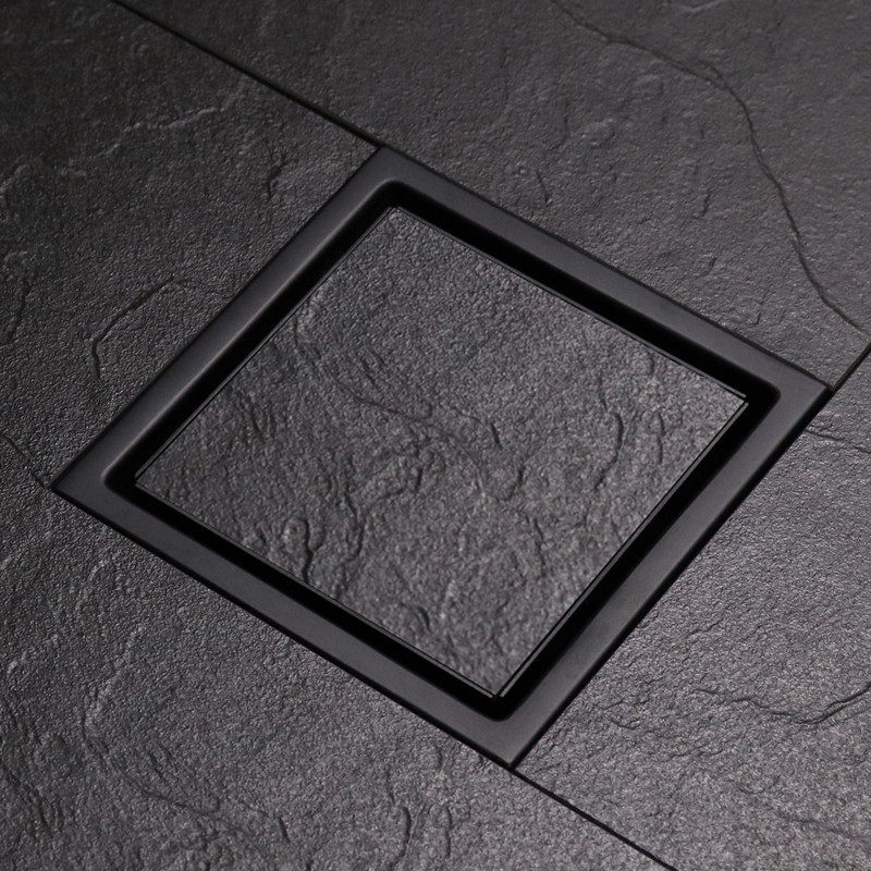 地漏不锈钢暗藏黑色防臭卫生间阳台淋浴房方形隐形地漏