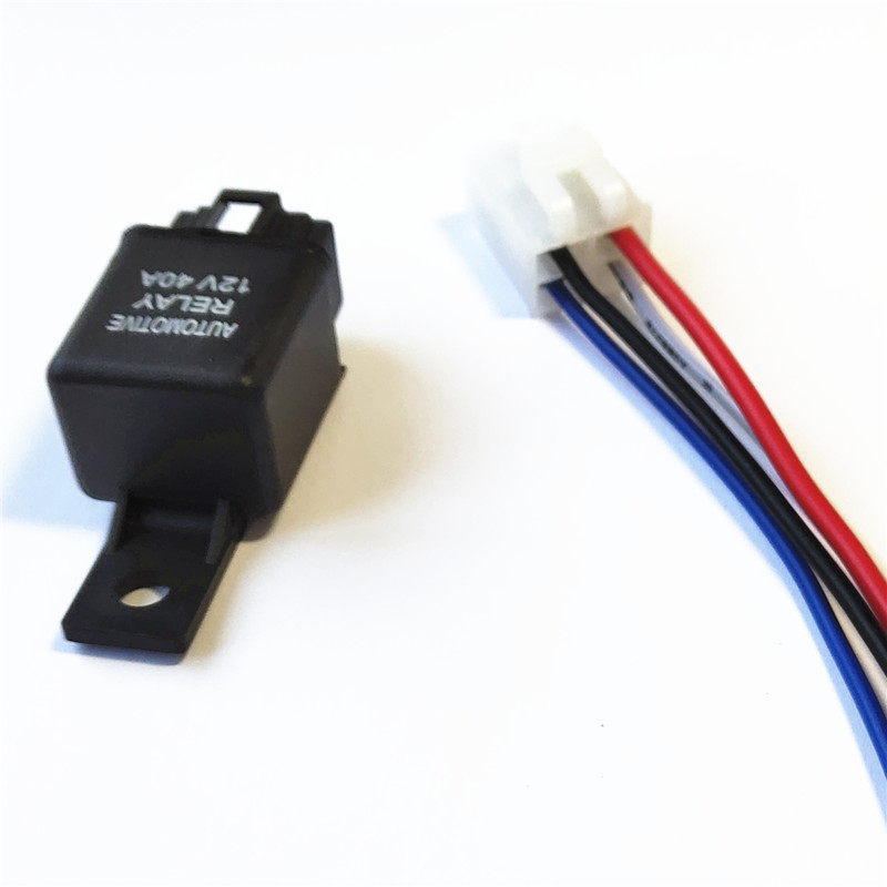 继电器12v24v空调电子散热风扇40a接线插座四角继电器