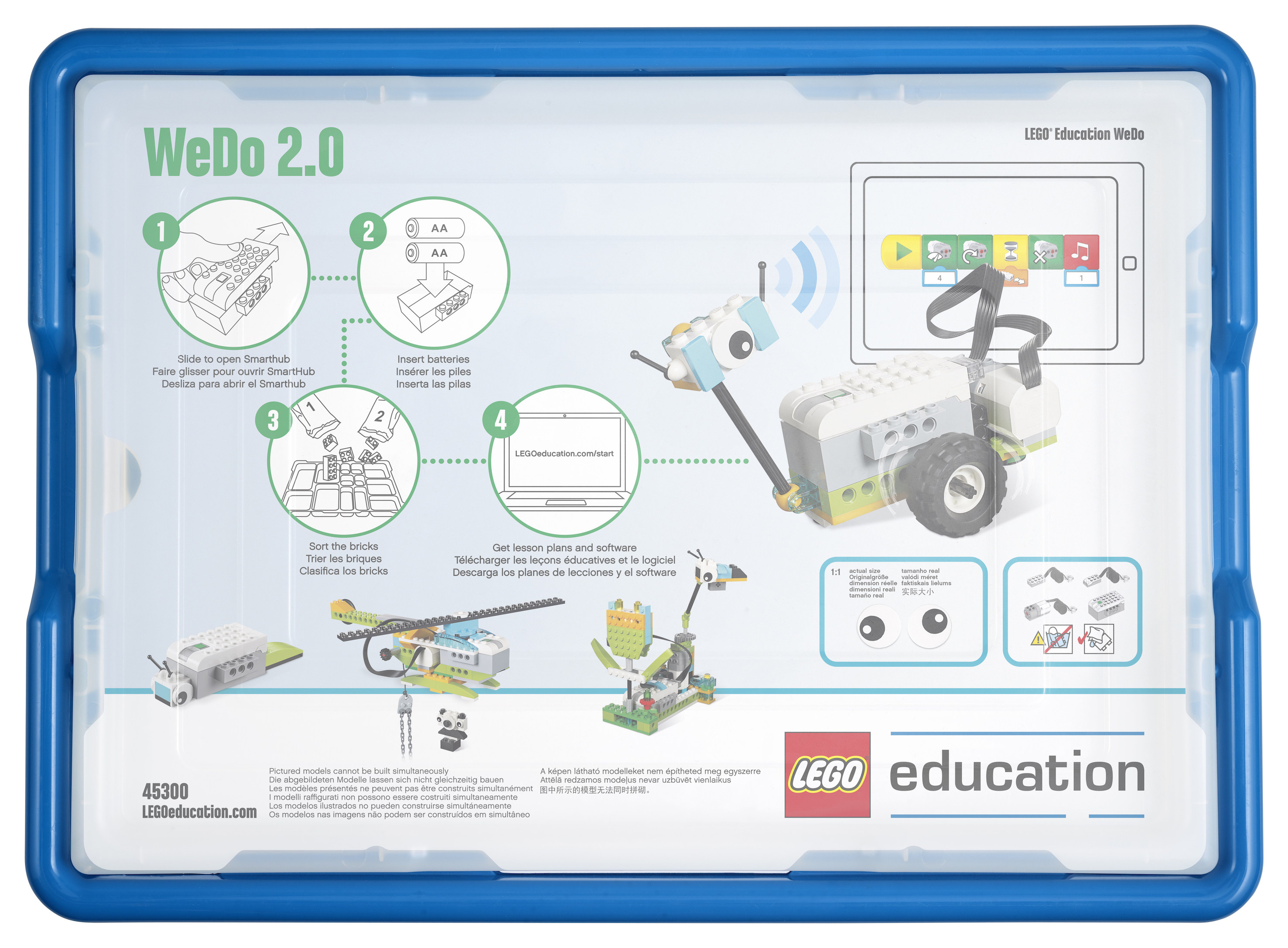 现货lego乐高益智积木wedo教育机器人45300套装塑料积木