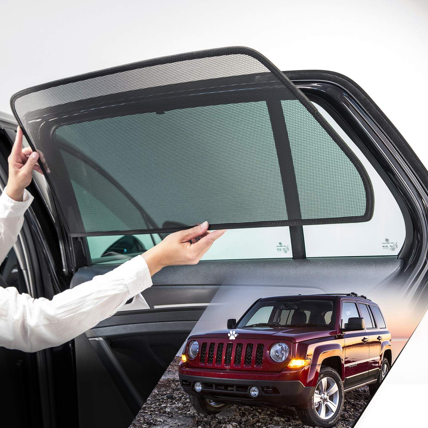 patriot自由jeep汽车遮阳帘防防晒隔热热网纱侧车用窗帘
