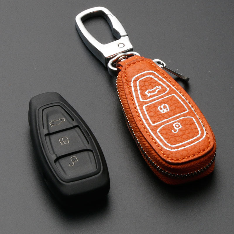钥匙包适用于福特翼虎2017新款一键启动真皮翼博智能女汽车钥匙套