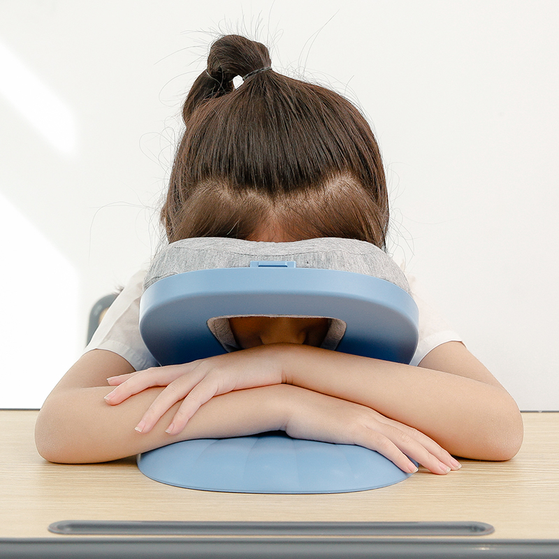 夏季午睡枕头趴着睡觉神器小学生折叠午休枕