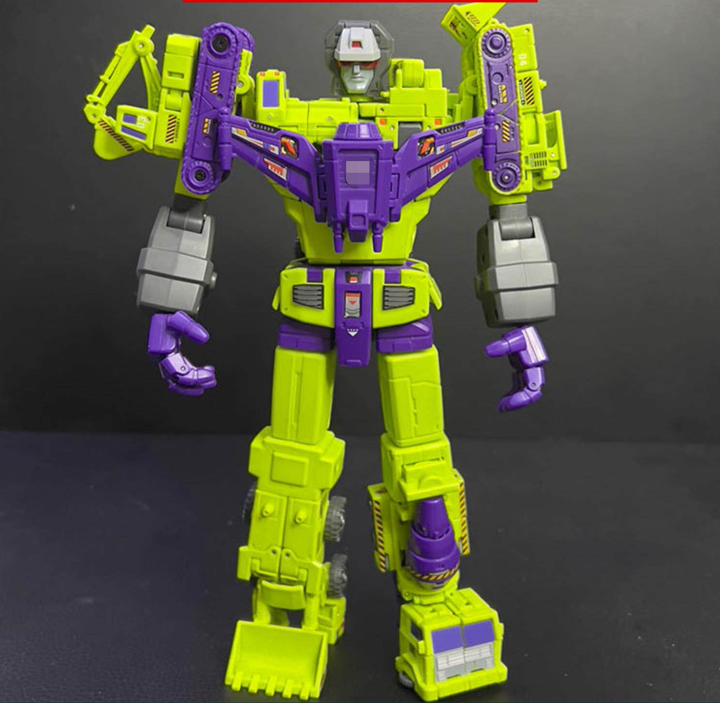 na大力神六合合体比例贴纸挖掘推土铲车搅拌变形金刚模型专区