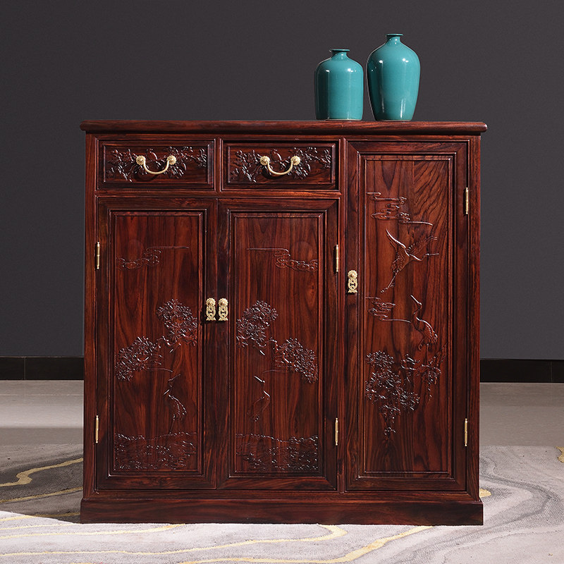 红木印尼酸枝鞋柜斗柜阔叶黄檀多层收纳多功能鞋柜