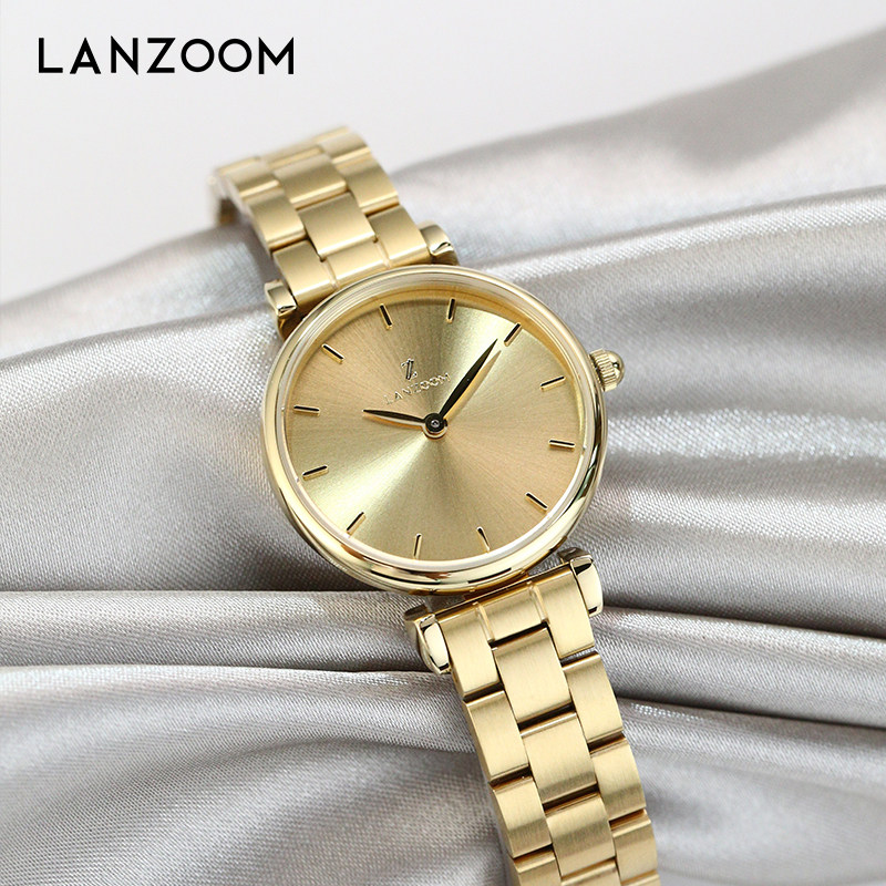手表蓝族lanzoom女士轻奢ins简约表盘石英表女送国产腕表