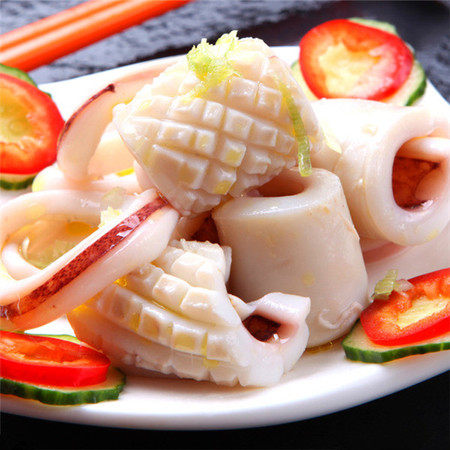 鱿鱼新鲜水发鱼花10斤装火锅酒店食材江浙沪包邮冷冻鱿鱼