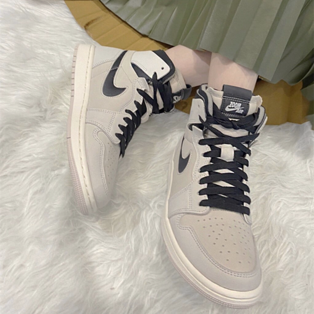airjordanogaj1珍珠奶茶米白黑白zoom男女篮球鞋
