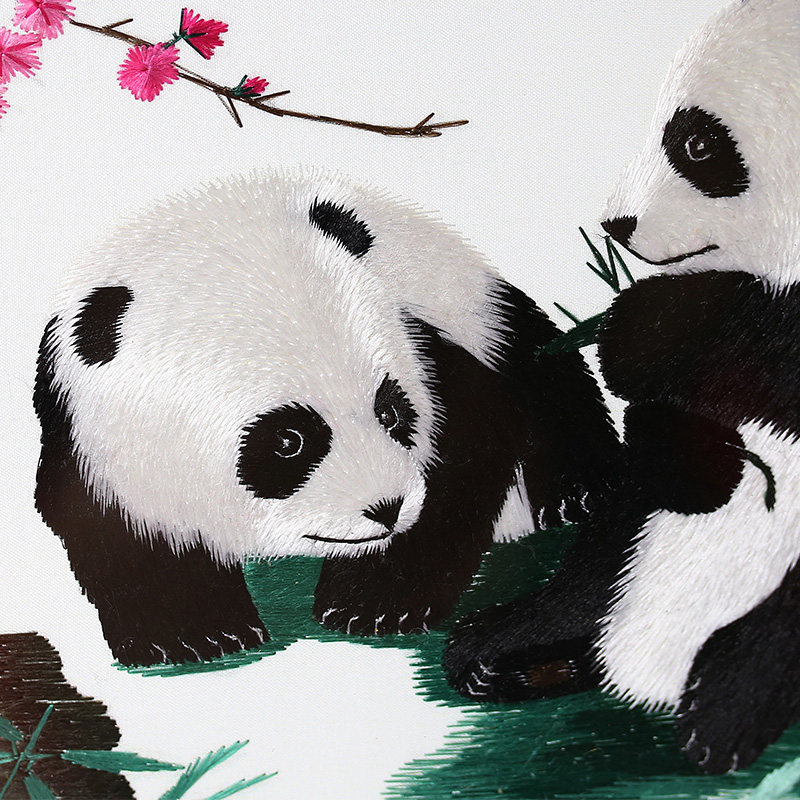 蜀绣檀木双面手工四川成都特色旅游纪念中国国风特色刺绣