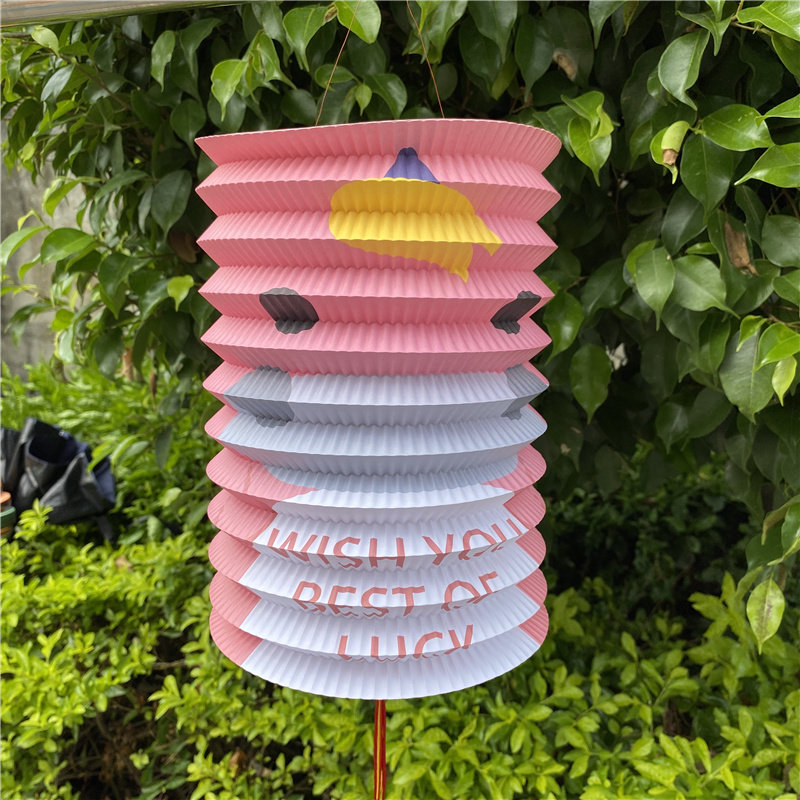 儿童中秋节灯谜传统16cm风琴灯笼卡通动物萌哒灯笼