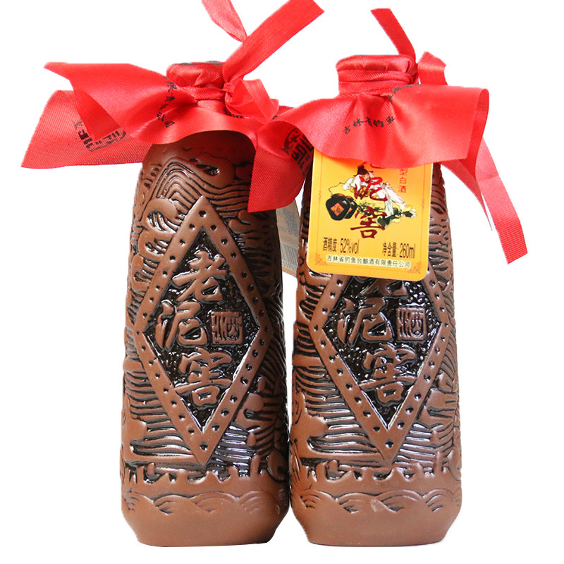 老泥窖52度纯粮白酒特香型八年陈酿260ml/瓶粮食酒东北特产口粮酒-mc