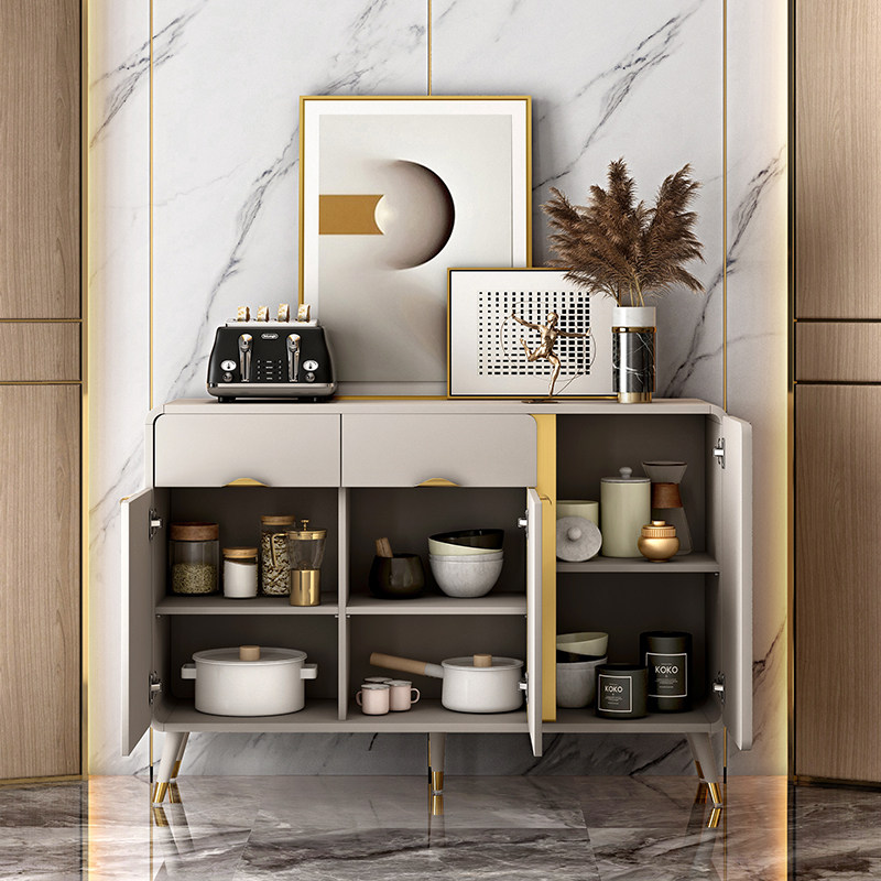 轻奢餐边柜现代简约客厅靠墙柜子储物柜厨房碗柜茶水柜备餐柜边柜