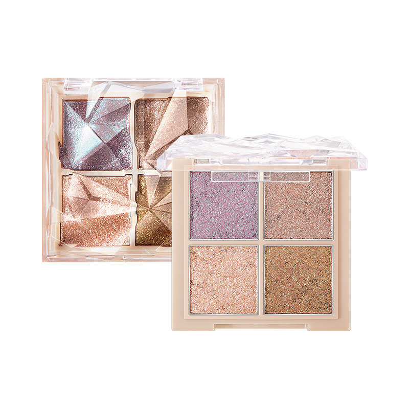 四色hojo小盘珠光闪粉大地便携网红璀璨眼影眼影