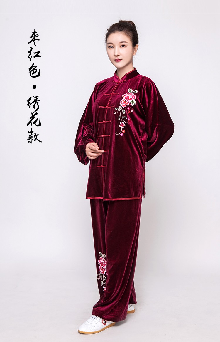 金丝绒太极服大全样品图片