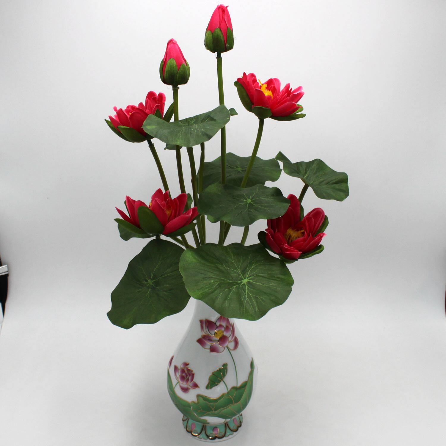 假花塑料花束摆件佛堂供奉佛前供花莲花供佛仿真花