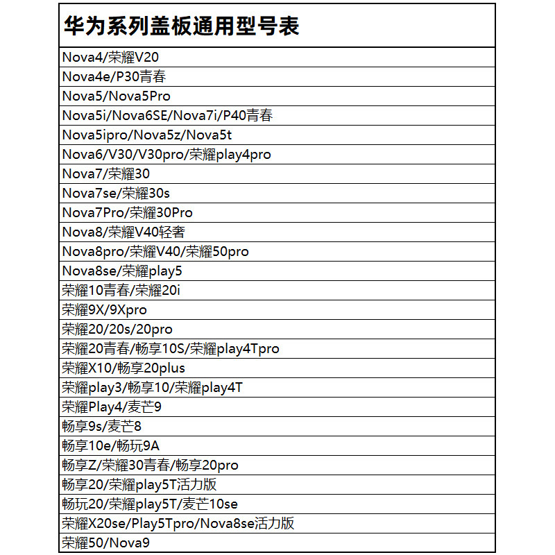p50带oca盖板 适用华为荣耀50se x30i 畅享10p mate30 x10max x20