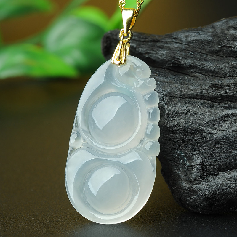 冰种起翡翠葫芦吊坠项链坠子珠宝玉石玉佩女友颈饰