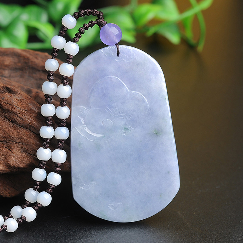 缅甸坠子女友玉石珠宝毛衣女玉吊坠水牌兰山颈饰