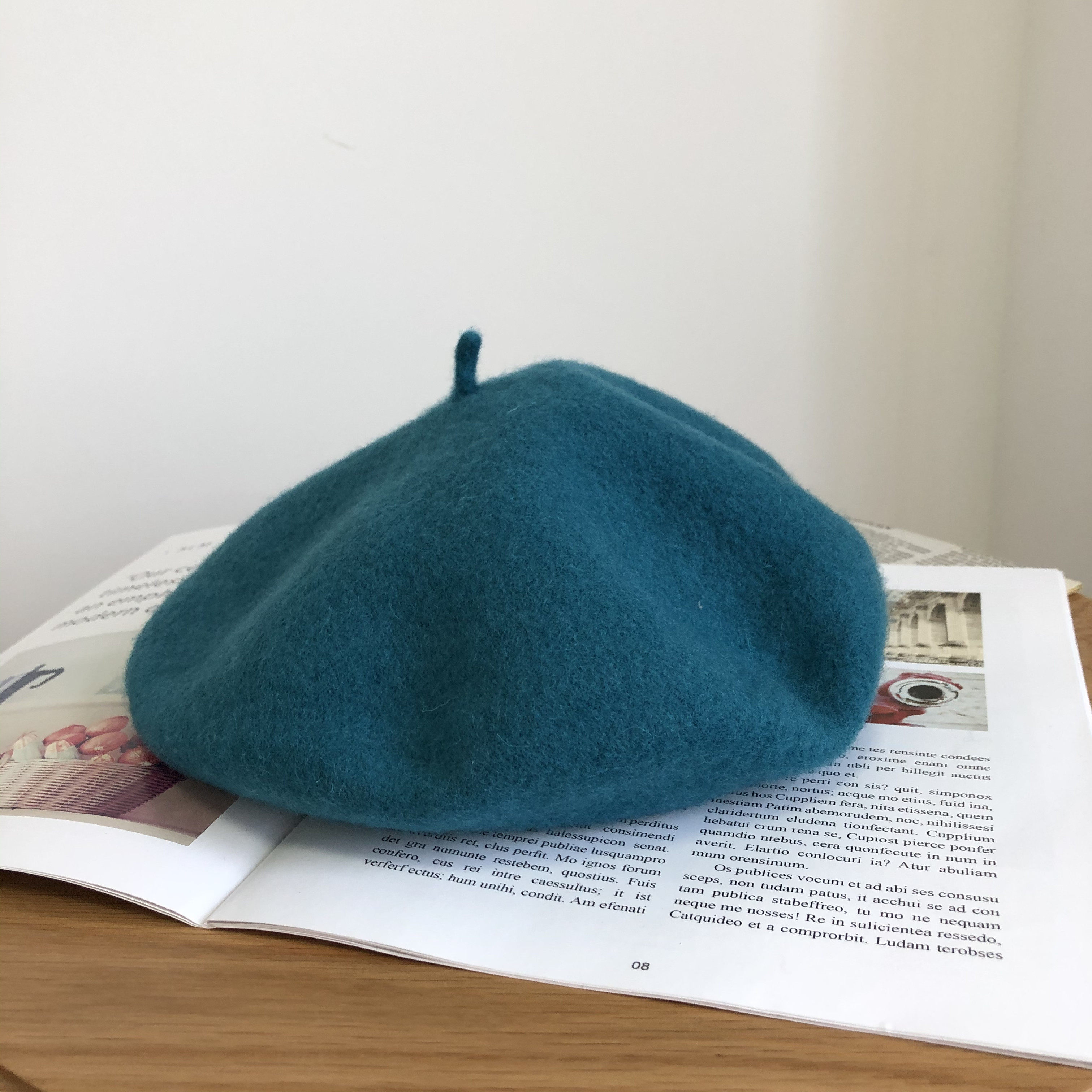 贝雷帽石原里美同款秋冬羊毛复古画家帽子