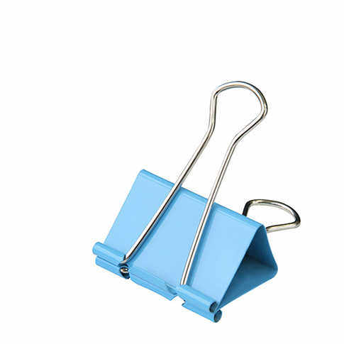 19-51mm彩色长尾票夹文件夹子燕尾夹铁票夹大小号书夹子办公文具