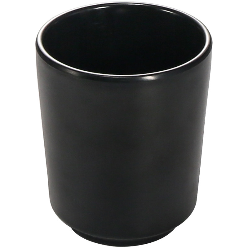 凯柏雅密胺餐具黑色仿瓷杯子塑料水杯日式餐厅火锅烧烤店茶杯酒杯