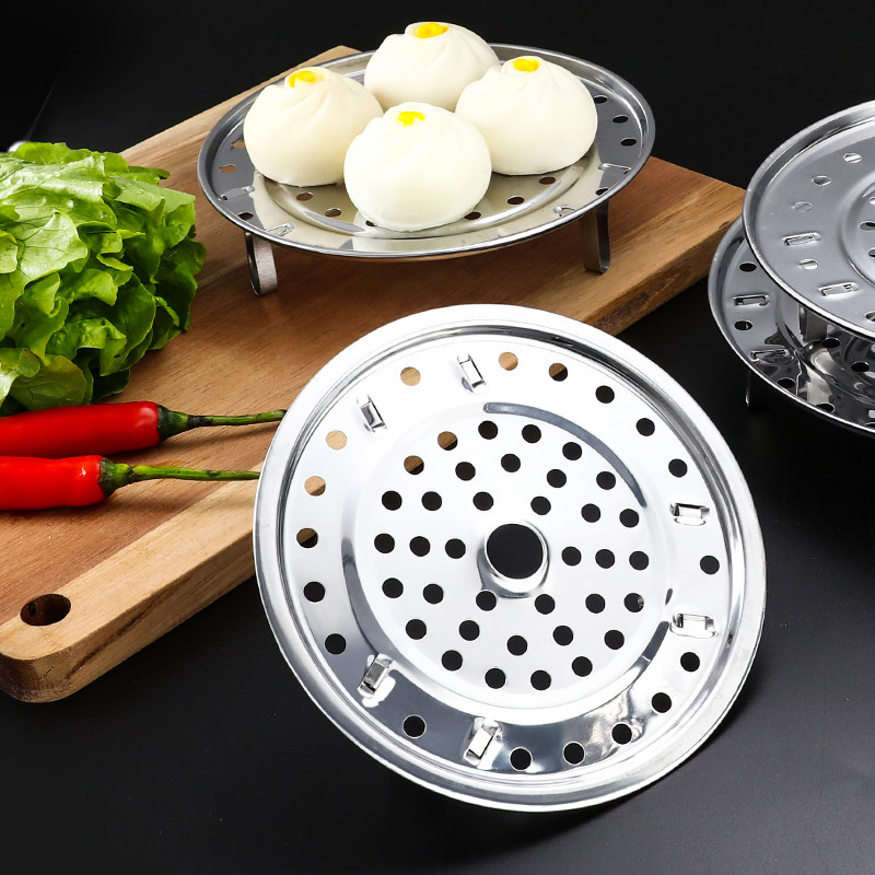 不锈钢蒸盘圆形蒸片家用蒸格蒸锅厨房隔水小笼包餐具笼